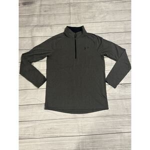 Under Armour Mens Small 1/4 Zip Pullover Long Sleeve Loose Fit DarkGrey